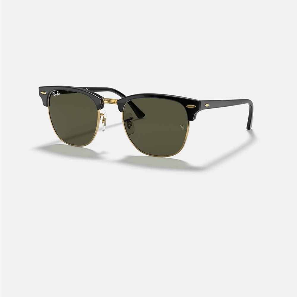 Ray-Ban Black and Gold Clubmaster Sunglasses